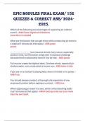 EPIC Modules Final Exam&sol; 152  Quizzes & Correct Ans&sol; 2024- 2025&period; 