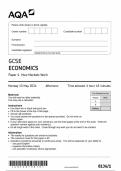 AQA GCSE ECONOMICS Paper 1 & 2 QP And Marking Scheme 2024