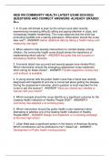 HESI RN COMMUNITY HEALTH LATEST EXAM 2024&sol;2025 QUESTIONS AND CORRECT ANSWERS&sol; ALREADY GRADED A&plus;&plus;