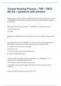 Trauma Nursing Process - TNP - TNCC 9th Ed &ndash; questions with answers