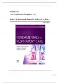 Test Bank for Egan&rsquo;s Fundamentals of Respiratory Care&comma; 12th edition by Kacmarek &vert; Chapter 1-58  All Chapters &lpar;SELF ASSESSMENT GUIDE&rpar;