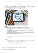 Other NR 439 Week 3 Discussion&colon; The Literature Review and Searching for Evidence &vert; 100&percnt; Guaranteed Pass NR 439 Week 3 Discussion&colon; The Literature Review and Searching for Evidence This week&rsquo;s graded topics relate to the following Course Outcomes &lpar;COs&rpar;&period; CO 