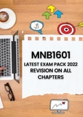 MNB1601 LATEST 2022 EXAM PACK (multiple choice questions) with NOTES