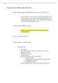  NUR 2180 Physical Assessment Module 7 Quiz Study Guide