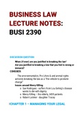 TEST BANK BUSINESS LAW(BUSI 2390) SUMMARIZED ALL CHAPTERS