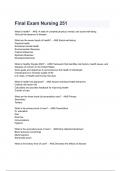 Final Exam Nursing 251 Questions and Answers 2024&sol;2025&lpar; A&plus; GRADED 100&percnt; VERIFIED&rpar;&period;