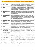 U&period;S&period; Government Final Exam EHS with Verified Answers Graded A&plus;