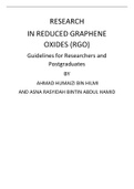 RESEARCH  IN REDUCED GRAPHENE OXIDES (RGO) Guidelines for Researchers and Postgraduates