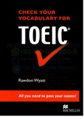 Check your Vocabulary for TOEIC, IETLS, TOEFL.