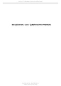 BIO 123 EXAM 3 ESSAY QUESTIONS AND ANSWERS&period;