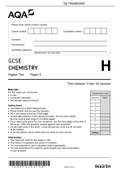 AQA GCSE CHEMISTRY Higher Tier Paper 1 QP 2021