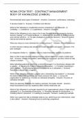 NCMA CPCM TEST - CONTRACT MANAGEMENT BODY OF KNOWLEDGE &lpar;CMBOK&rpar;