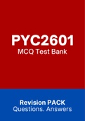 PYC2601 - MCQ Exam PACK (2022)