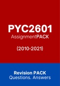 PYC2601 - Tutorial Letters 201 (Merged) (2010-2021) (Questions&Answers)