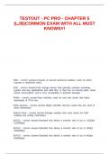 TESTOUT - PC PRO - CHAPTER 5 &lpar;LJB&rpar;COMMON EXAM WITH ALL MUST KNOWS&excl;&excl;&excl;&period;