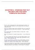 -CHAPTER 5 - STORAGE- TEST OUT SECURITY PRO TEST WITH COMPLETE SOLUTIONS