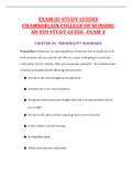 NS 320 STUDY GUIDE- EXAM 3