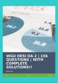 WGU HESI OA 2 &vert; 156 QUESTIONS &vert; WITH COMPLETE SOLUTIONS&excl;&excl;