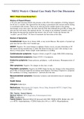NR 511 Week 6: Clinical Case Study Part One Discussion - A 56-year-old Caucasian female presents to the office today with complaints of fatigue | (GRADED A+) | Download To Score An A