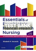 Essentials of Psychiatric Mental Health Nursing 3rd Edition by Varcarolis Elizabeth. (Complete 28 Chapters). TEST BANK .