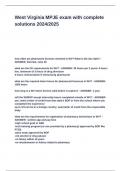 West Virginia MPJE exam with complete solutions 2024&lowbar;2025&period;