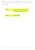 National Council Licensure Examination(NCLEX-RN) V12,35