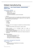 Samenvatting  Global Manufacturing