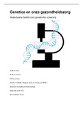 GZW1025: Schrijfopdracht Genetische Screening  kritiek & aangepaste eindversie