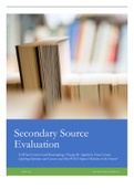[EPQ FULL MARKS 60/60] Secondary Source Evaluation