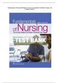 Fundamentals of Nursing 9th Edition by Taylor&comma; Lynn&comma; Bartlett Test Bank &vert; Chapter 1-46 &vert;Complete Guide A&plus;