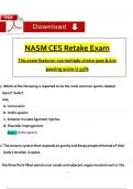 NASM CES Exam Retake &lpar;2024 &sol; 2025&rpar; Questions with Verified Answers&comma; 100&percnt; Guarantee Pass Score 