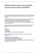 NCLEX Cardiovascular exam with 100- accurate correct answers 2024&lowbar;2025&period;