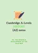 Cambridge A-Levels & IGCSE History notes- The Cold War