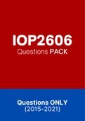 IOP2606 - Exam Questions PACK (2015-2021)
