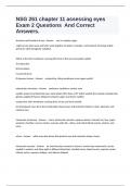 NSG 261 chapter 11 assessing eyes Exam 2 Questions  And Correct Answers&period;