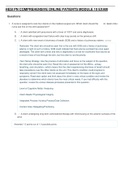 HESI PN COMPREHENSIVE ONLINE PATIENTS MODULE 10 EXAM REVIEW&comma;WALLACE COLLEGE