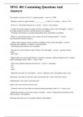 MNG 401 Containing Questions And Answers 