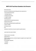 MKTG 442 Final Exam Questions And Answers