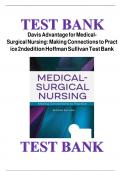 Test bank Davis Advantage for Medical-Surgical Nursing&colon; Making Connections to Practice 3rd Edition by Hoffman
