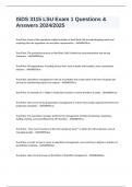 ISDS 3115 LSU Exam 1 Questions & Answers 2024&sol;2025