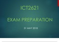 ICT2621 EXAM PREPARATION