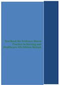                  Test Bank for Evidence-Based Practice in Nursing and Healthcare 4th Edition Melnyk 