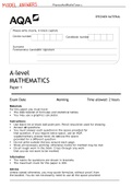 AQA A LEVEL MATHEMATICS PAPER 1 QUESTIONS & ANSWERS | 2022 UPDATE Rated A+