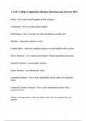 CLEP&colon; College Composition Modular Questions and Answers 2024