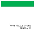 NURS 500 ALL IN ONE TEST BANK LATEST UPDATE 2022 WITH ALL THE ANSWERS (GRADE A+ VERIFIED PERFECT EXAM GUIDE).