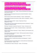 Maryville University NURS 615 Pharmacology Exam 2 graded 100&percnt;