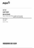 AQA GCSE HISTORY 8145&sol;2A&sol;A Paper 2 Section A&sol;A Britain&colon; Health and the people&colon; c1000 to the present day Mark scheme June 2024 Version&colon; 1&period;0 Final