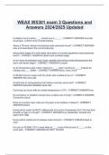 WEAX WX301 exam 3 Questions and Answers 2024&sol;2025 Updated