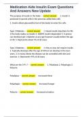 Medication Aide Insulin Exam Questions And Answers New Update