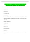 Presumptive&comma; Probable&comma; Positive Pregnancy Signs Questions And Answers NCLEX Exam 2022